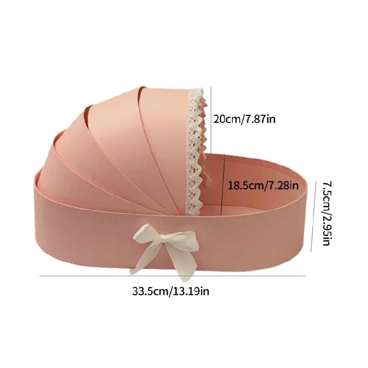 Leerer Wäschekorb Wiegenform Blumenkorb Blumensträuße Verpackungsbox für Babypartys Hochzeit Valentinstag