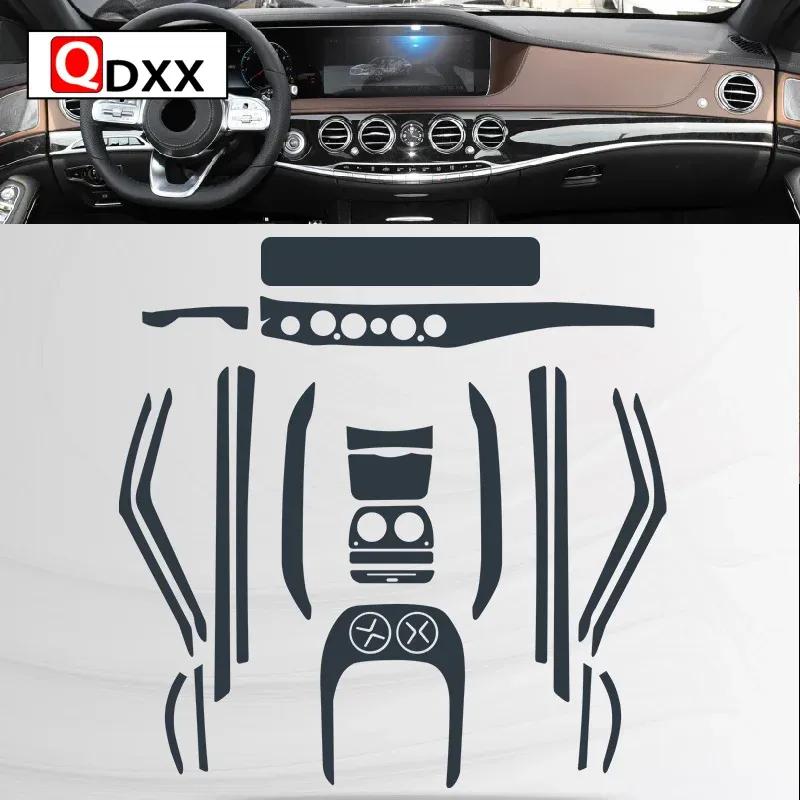 Für Mercedes Benz S-Klasse W221 W222 S350 S450 2014- Auto Innenraum Mittelkonsole Transparente TPU Schutzfolie Kratzfest