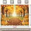 2D Whimsical Fall Pumpkin Rabbit Photography Background