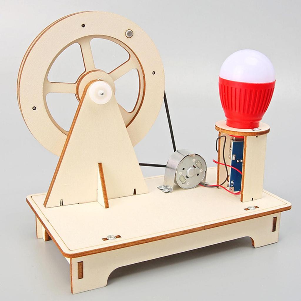 Wooden Science Kit Experiment Project Educational Stem Building Toy Hand Generator for Boy Girls