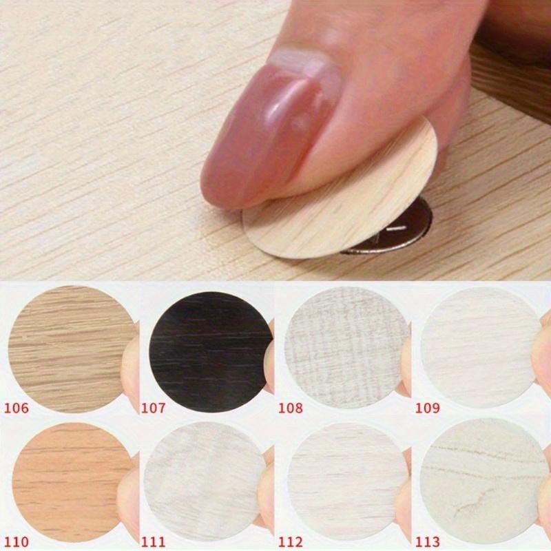54 Pcs Furniture Screw Hole Cover Stickers - Self-Adhesive PVC Decorative Screw Cap Covers for Cabinet Shelf Repair
