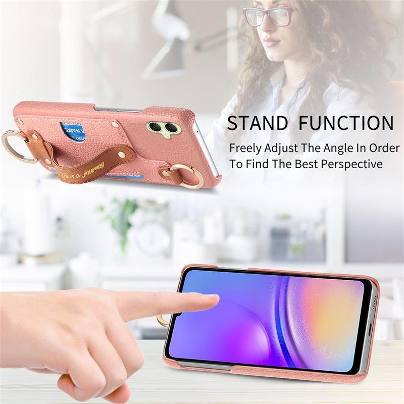 Luxury Wrist Strap Wallet Leather Case for Samsung Galaxy A35 A55 A05 A05S A54 A53 A34 A33 A32 Card Holder Back Cover