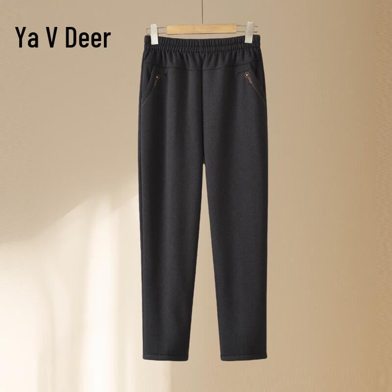 Yalu Women's Thickened Plus Velvet Straight-Leg Pants
