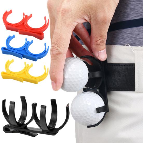 Supporto per palline da golf con clip girevole, artiglio, presa sicura, professionale, pieghevole, portatile, per 2 palline da golf, accessori da golf, regalo per golfisti