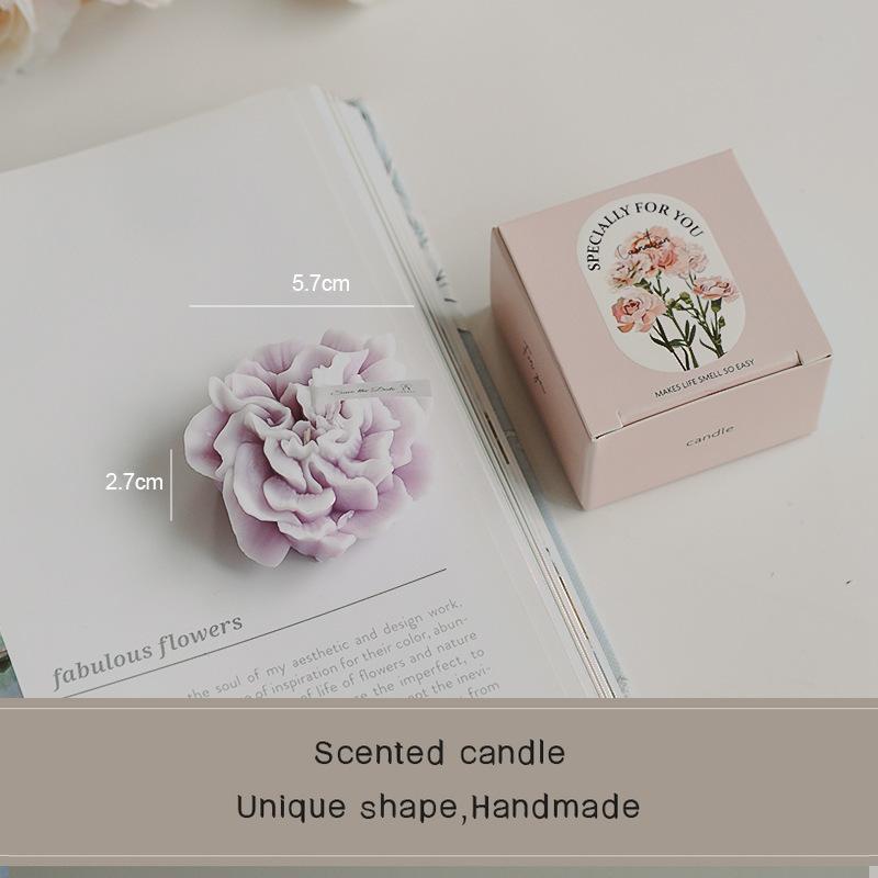 Carnation scented candle handmade fragrance gift Teachers' Day souvenir fragrance simulation flower modeling wax