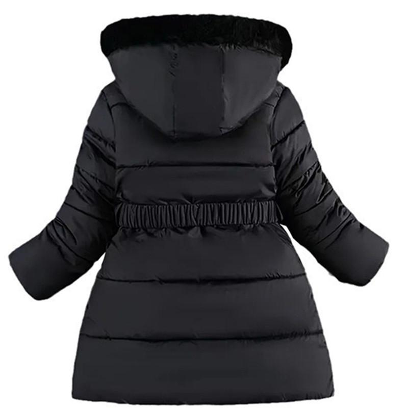 Girls Warm Winter Coat Fleece Lined Thick Long Jacket Kids Outerwear