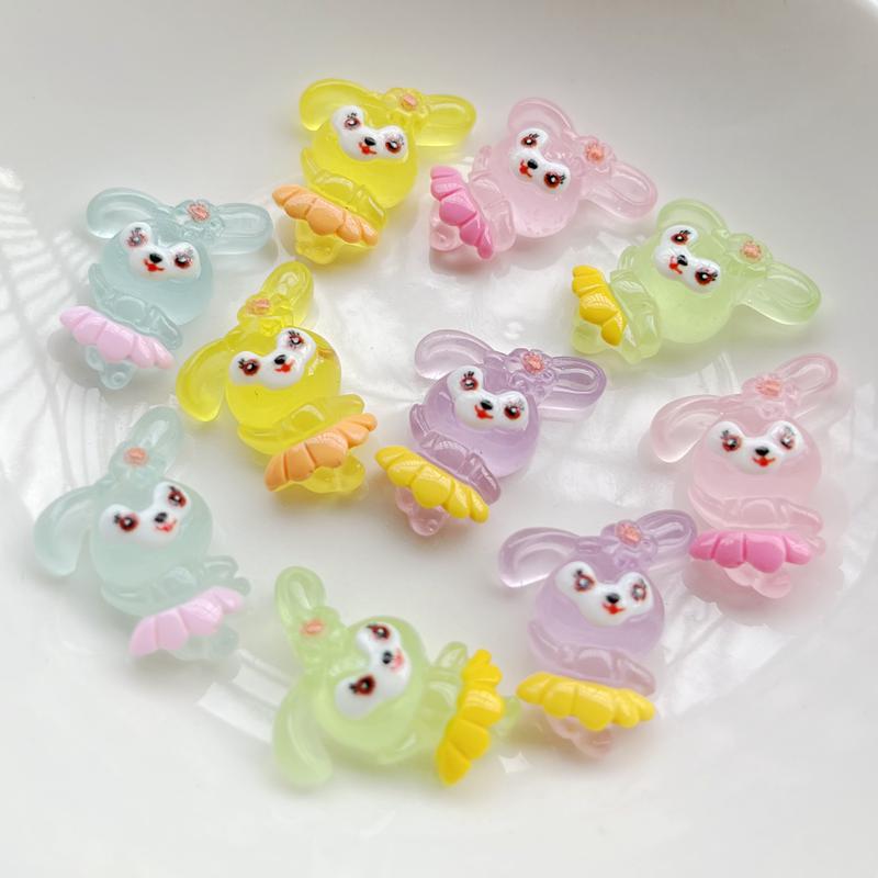

10 шт. смешанная Рождественская коллекция с кроликом, милая смоляная коллекция, кабошон с мультяшной плоской спинкой, скрапбук, Kawaii, украшения «сделай сам», аксессуары
