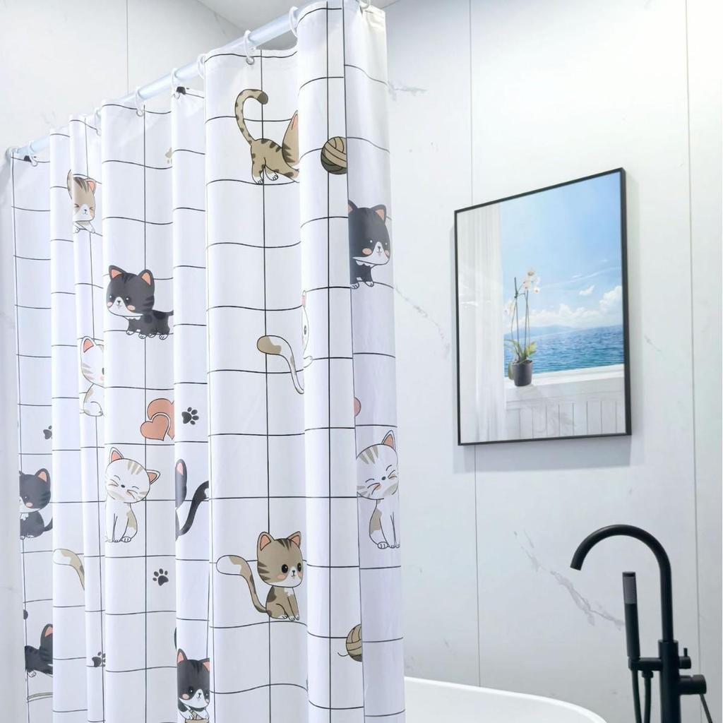 Waterproof and Mildew-Proof PEVA Shower Curtain