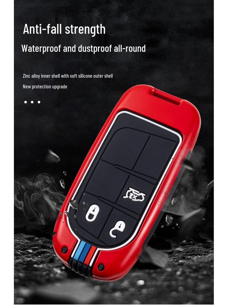 Jeep Key Case for Compass, Cherokee, Renegade, Grand Cherokee & Grand Commander