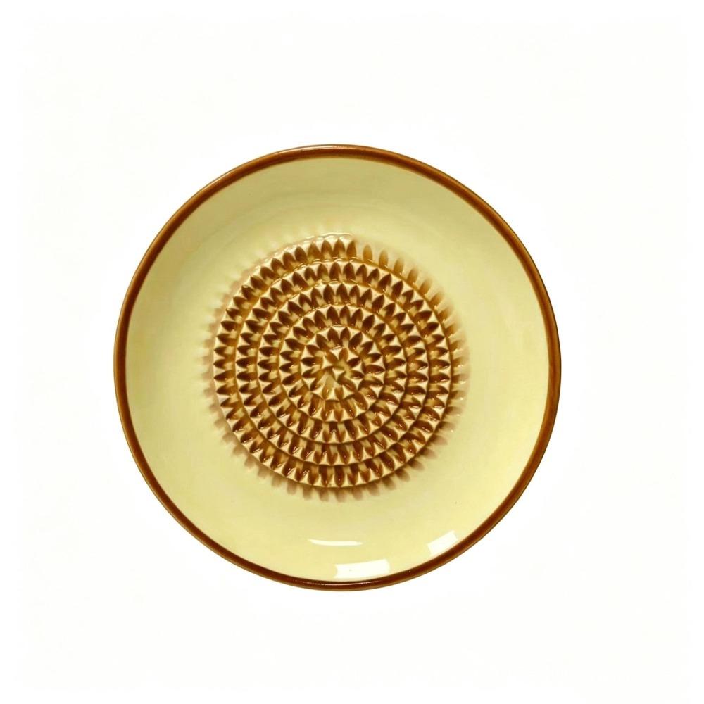 Easy Clean Ceramic Ginger Grater Round Plate Fruit Grinding Tool Tomato Grinder Dish  Fruit Puree