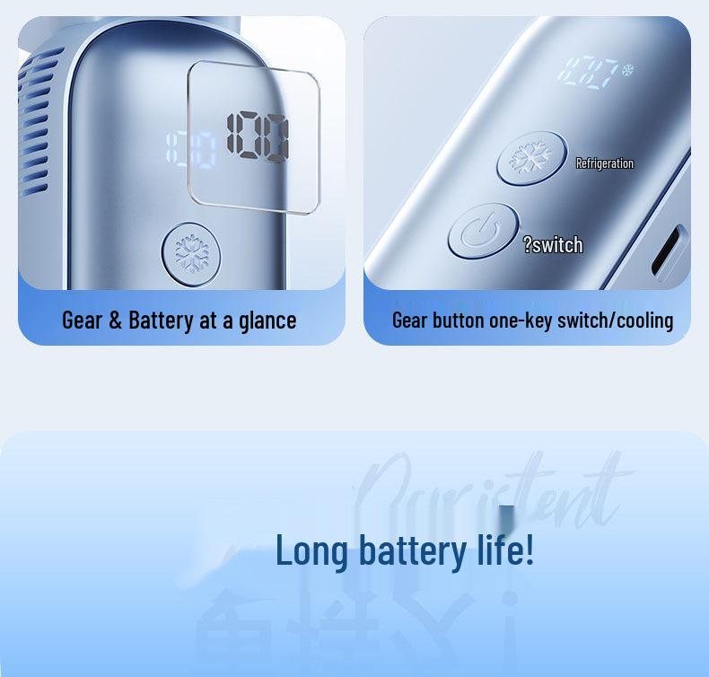 Portable High-Speed Mini Cooling Fan with Long-Lasting Ice Compress and Convenient Handheld Design