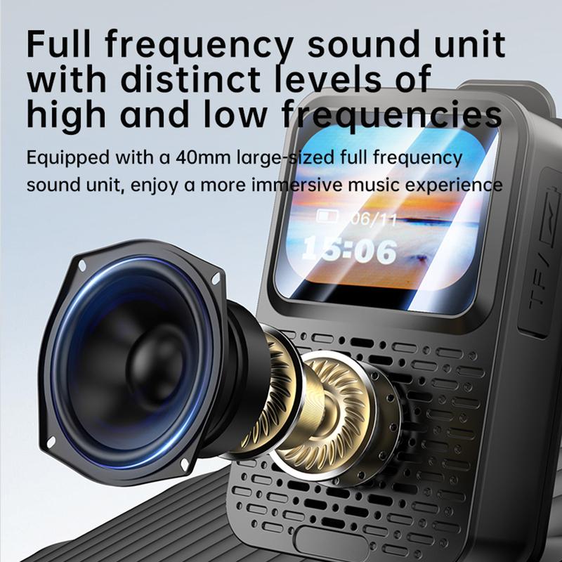 V9 Bluetooth Wireless Speaker Magnetic Clip-On Wearable Mini Speakers Built-in Mic Portable HiFi Music Player For Outdoor Sports