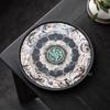 Dunhuang Mural Tea Tray Circular Chinese Style Dry Foam Trays Household Lotus Tea Tray Teaset Tray Tea Ceremony Accessories