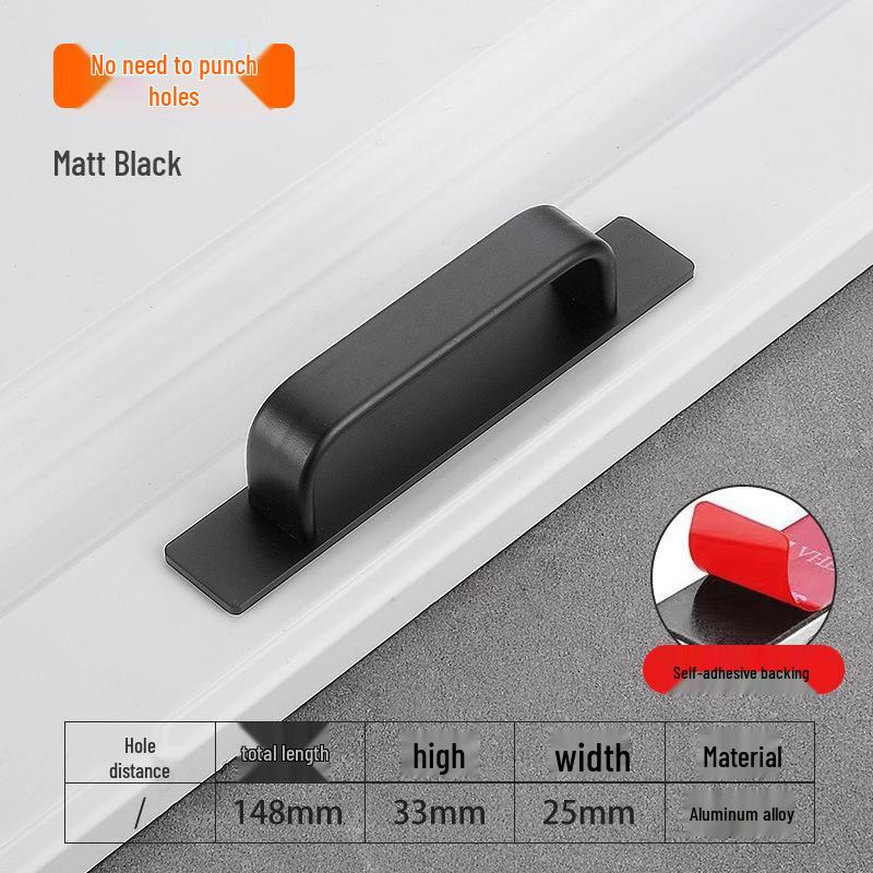 Self-Adhesive Door Pull Handle for Bathroom, Bedroom, or Sliding Doors