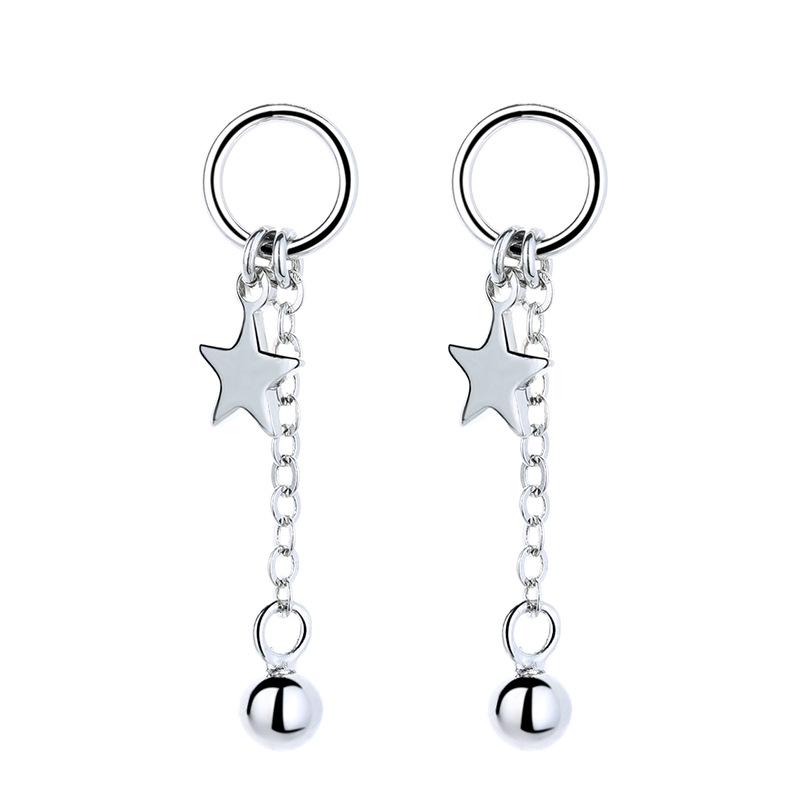 Gu Maoning, Personalized Earrings For Women 20 Trendy Simple Students Hollowed Out Star Fringed Stud Earrings