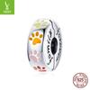 Yinziyun Cat Paw Print DIY Bracelet Spacer Beads: Cute S925 Sterling Silver Pet Imprint Collection