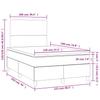 Box Spring Bed with Mattress & LED Black 120 x 190 cm Fabric