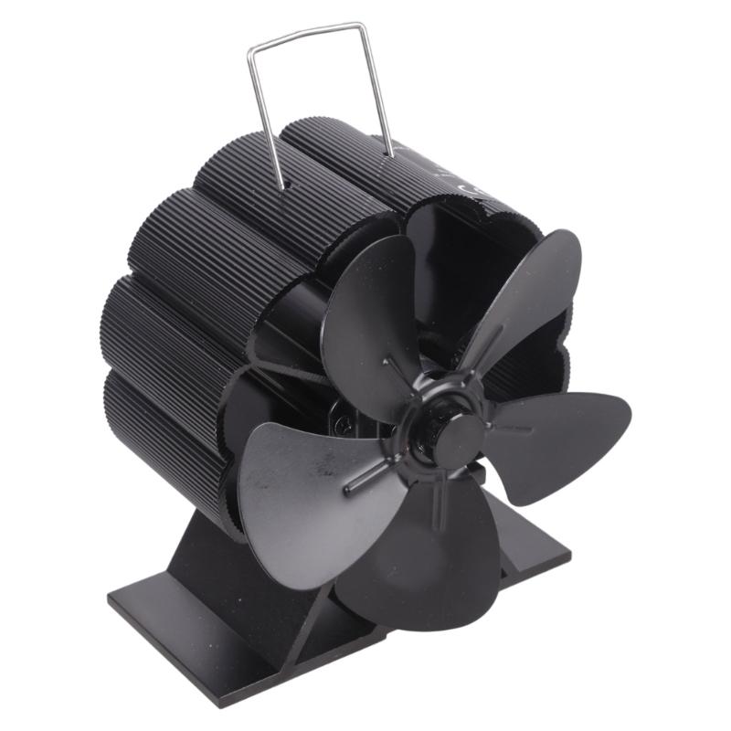 Stijlvolle Warmte-aangedreven Ventilator Warmte-aangedreven Kachel Ventilator voor Houtkachel Real-time Temperatuur Monitoring, Geen Elektriciteit Nodig