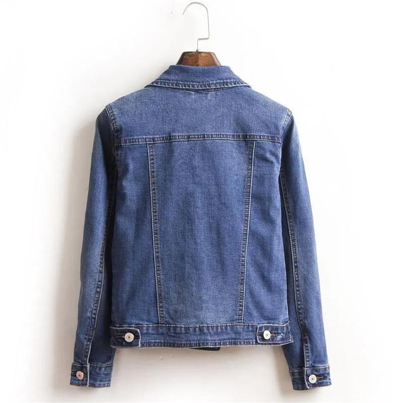 Women's Autumn Casual Denim Jacket Long-Sleeved Single-Breasted Jeans Women's Short Top