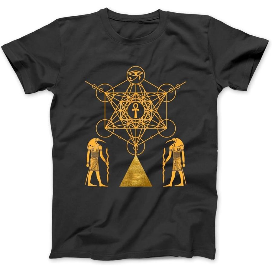 Наука Сакральной Геометрии Египетский Бог Тот Футболка EAT Мужская, Женская Унисекс Лонгслив Топ Худи Черный S