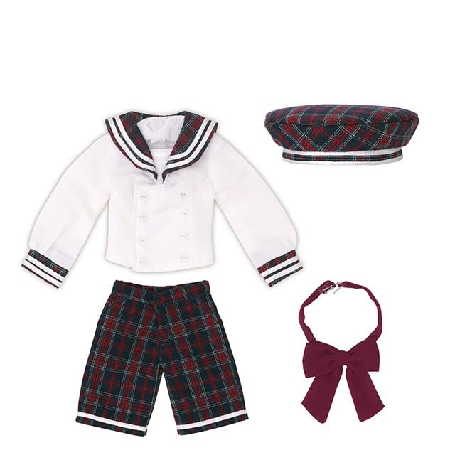 Pureneemo PNXS Gymnasium Sailor Set III Navy x Red Check 1/6 (for dolls)