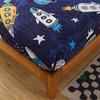 Space Rocket Pattern Mattress Three-Piece Digital Printing Mattress Bedding Set Adult Children