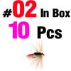 MNFT 10Pcs Various Dry Fly Fishing Lure Trout Salmon Dry Flies Fish Hook Size #6 #10 #12 Nymph Mosquito Lures Fishing Tackle