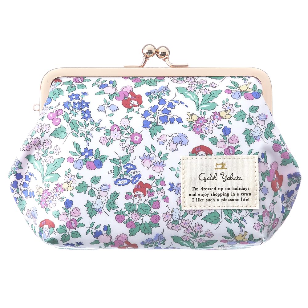 My Melody clasp cosmetic Sanrio Liberty cute and sophisticated floral makeup made in Japan by Cyalel Yahata Orchard pouch, character, print, pouch,