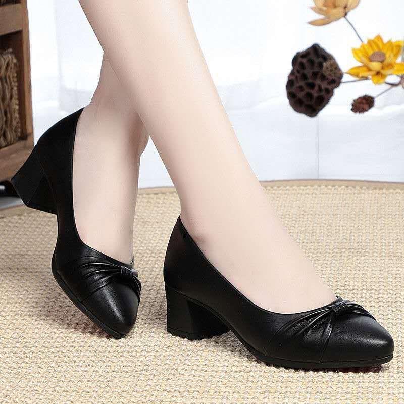 sapatos femininas women fashion light weight black patent leather spring slip on office work shoes lady pumps ab706