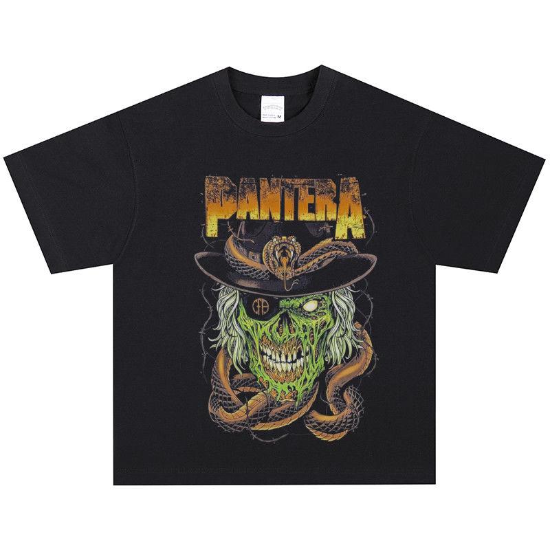 

Band Rock American Retro T-Shirt Street Old Loose Cotton Printing Fashion 4XL