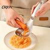 Egg Yolk White Separator 5-in-1 Stainless Steel Grater Spoon, Multi-Function Kitchen Tool with Essential Home Cooking Gadget Strainer Masher,