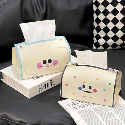 Cartoon Expression Tissue Box for Living Room, Bathroom, or Car