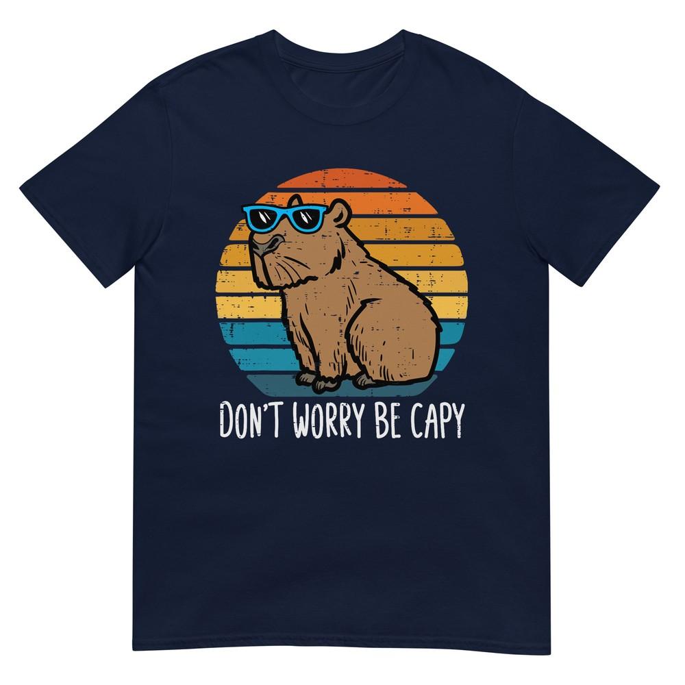 Dont Worry Be Capy Capybara Retro Unisex Boys Kids Youth Unisex TShirt S