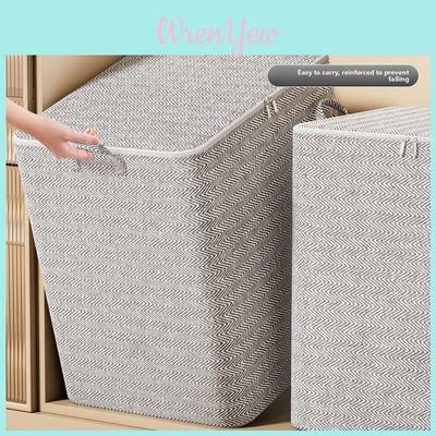 Cotton Comforter Storage Bag With Sealable Zipper For Bedroom Organization