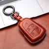 Tukellen for Cadillac Leather Key Fob Cover with Keychain Leather Key Case Key Shell 360 Degree Full Protection Compatible with Cadillac Escalade CTS