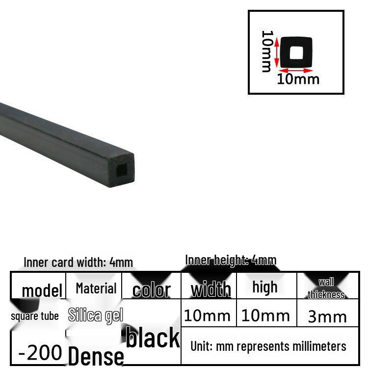 High-Temperature Resistant Silicone Square Tubing: Durable, Customizable, Aging-Resistant Rubber Sheath and Hollow Sealing Strip.