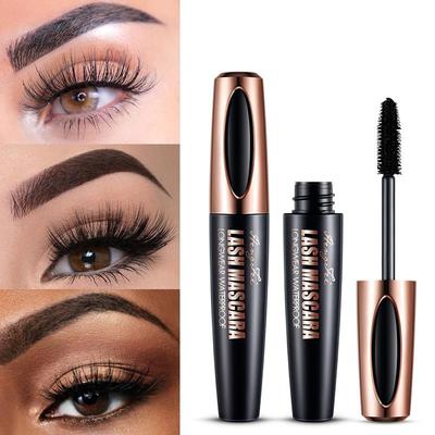 4d Silk Fiber Lash Mascara Long Curling Mascara Makeup Eyelash Black Waterproof Fiber Mascara Eye Lashes Makeup