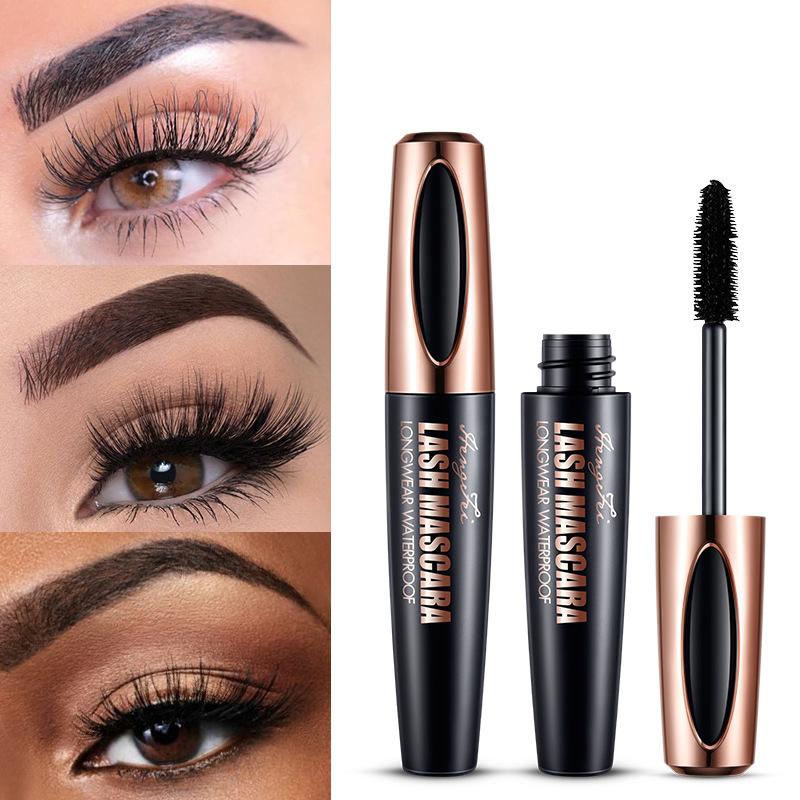 4d Silk Fiber Lash Mascara Long Curling Mascara Makeup Eyelash Black Waterproof Fiber Mascara Eye Lashes Makeup
