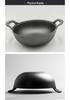 Cast Iron Double Ear Stew & Fry Pan, Non-stick Flat Bottom, Universal for Gas & Induction Cooktops, Large Size.