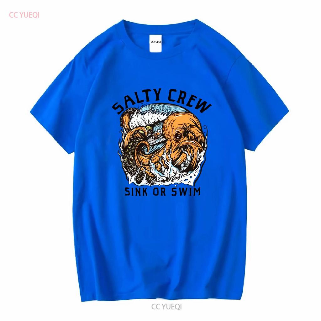 Salty Crew Tsunami Koszulka Athletic Heather vintage Spłukana męska streetwear Codzienna Wszechstronna Wygodna Lekko Unisex Miękka