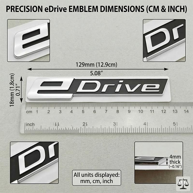 3D ABS eDrive Emblem Plakette Autoaufkleber Zinklegierung Aufkleber Für BMW EV Hybrid i3 i8 330e 530e X5 Kofferraum Kotflügel Auto Zubehör up2