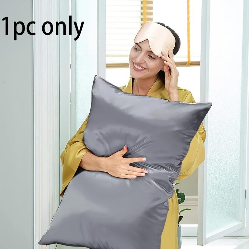 Satin Pillowcase 21 Momme 600 Thread Count for Hair and Skin , Hypoallergenic Breathable Both Sides satins with zipper