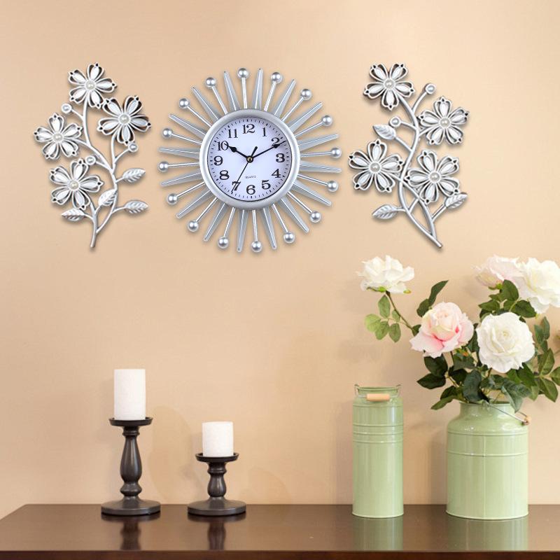 Three-piece Wall Clock Set, Silent Wall Clock, High-end Decoration, Modern Clock, Simple and Personalized Home Hour Hand