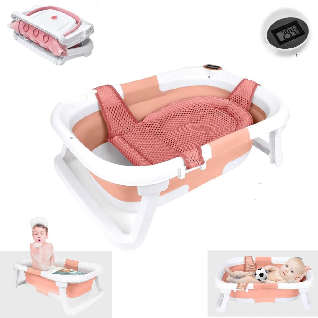 Little Bean Baby with Water for Babies and Ages with Bath Easy To Space PP Baby Bathtub Bath, Foldable, Thermometer, Children, 0-6, Net, Store,