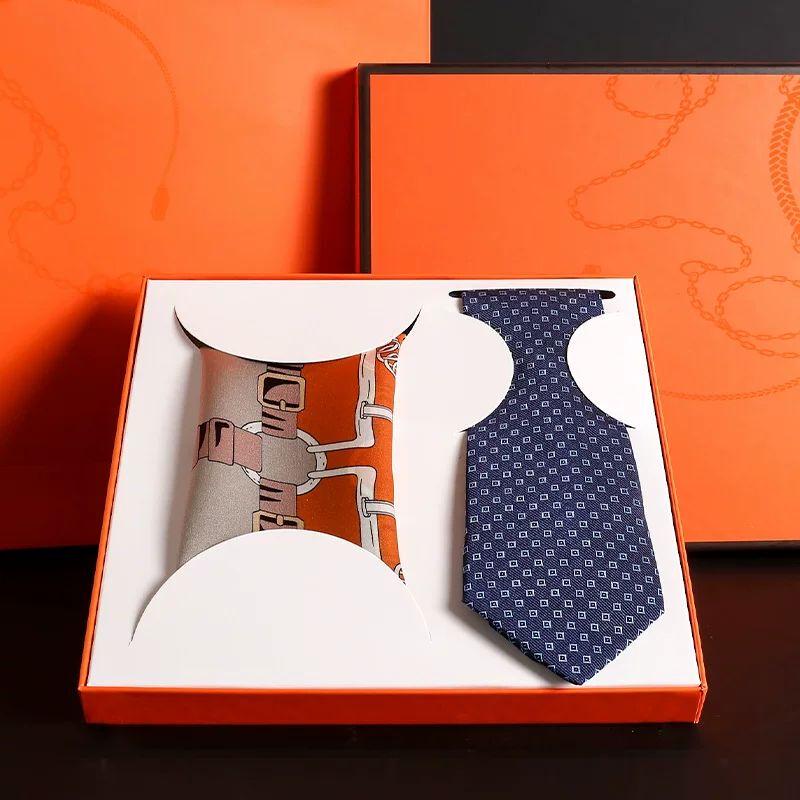 Мужской шелковый шарф и галстук подарочный набор TXRMDX One Size