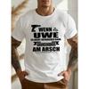 Plus Size Men'S T-Shirt with a Fun German Crinkle Design Oversized, Cool, Casual,Fashionable