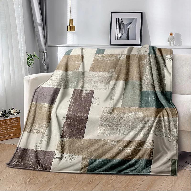 2025 New Style Bohemian Abstract Modern Art Geometry Blanket,Soft Throw Blanket for Home Bedroom Bed Sofa Travel Picnic Gift Kid