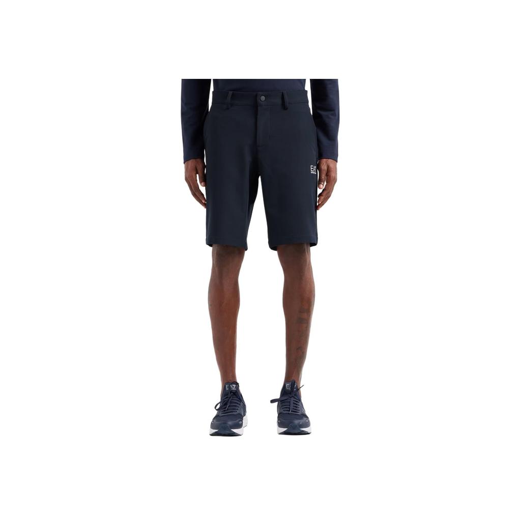 Emporio Armani Solid Color Zippered Three-Quarter Casual Shorts Men shorts Blue 6DPS05-PNGWZ-1562