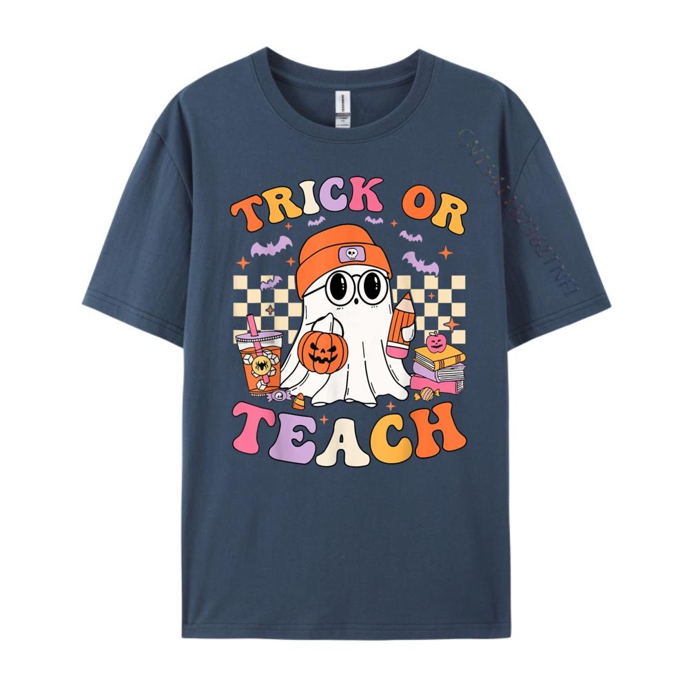 

Trick Or Teach Cream T Shirt Custom T Shirt Graphic Fashion T Shirt Unisex Printed TShirt Unisexs Clothing 4XL