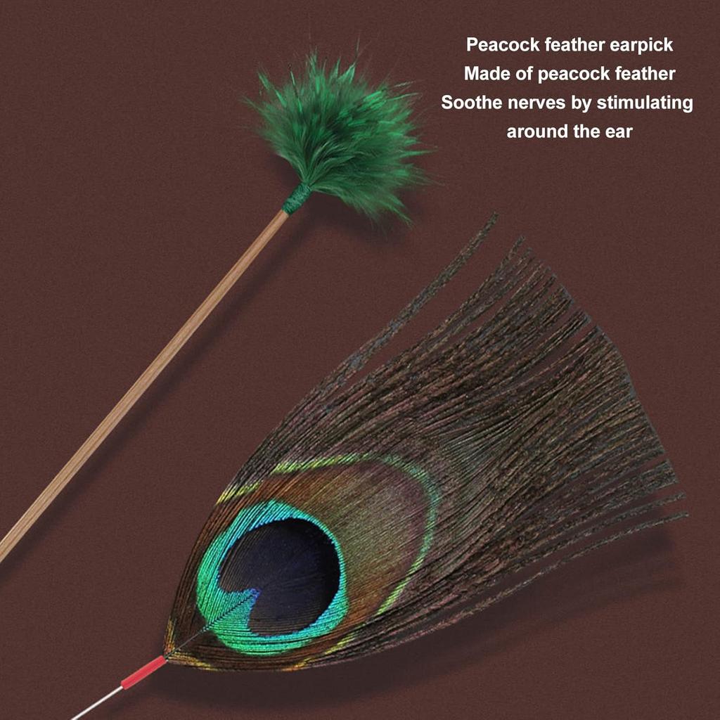 Ear Wax Cleaning Tool Kit with Ear Pick, Stick, Portable Design, Stainless Steel, Bamboo, Wood and for Massage